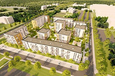 Bild zu Noch zu errichtende 3-Zimmer-Wohnung mit Süd-/Ostbalkon und offener Küche in Rostock-Lichtenhagen