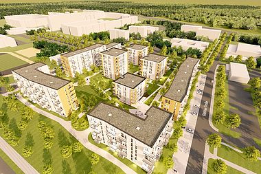 Bild zu Noch zu errichtende 3-Zimmer-Wohnung mit Süd-/Westbalkon und Tageslichtbad in Rostock-Lichtenhagen