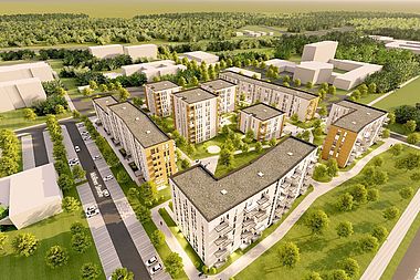 Bild zu Noch zu errichtende 2-Zimmer-Wohnung mit Tageslichtbad in Rostock-Lichtenhagen